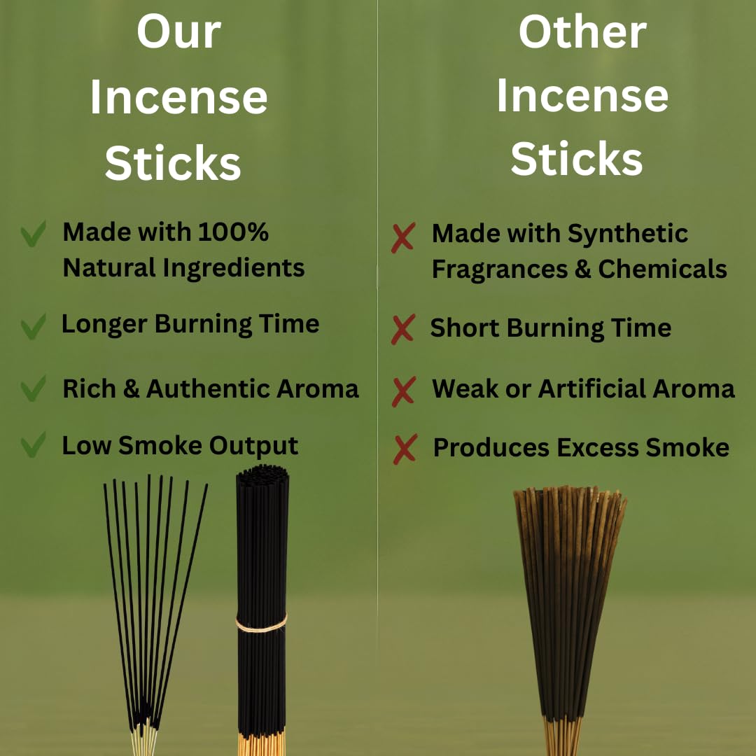 Bless-International-Balsam-and-Cedar 100%-Natural-Handmade-Incense-Sticks Organic-Chemicals-Free-for-Relaxation-Positivity-Yoga-Meditation 12-Inches-1-Hour-Plus-Burning-Time-100-Sticks-250-GM - Image 7