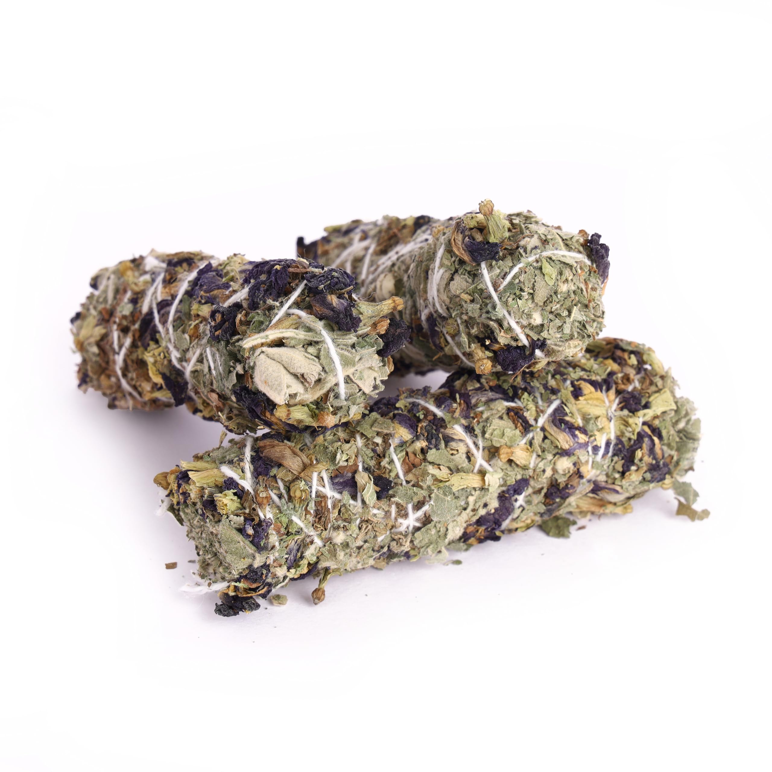 Bless-International Himalayan-Sage-Blue-Pea-Flowers-Incense Premium-100%-Natural-and-Organic Handcrafted-4-Inches-Long Used-for-Home-Cleansing-Meditation-Smudging-Rituals - Image 6
