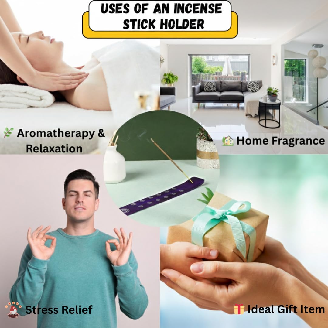 Bless-International Traditional-Handmade-Burner Wooden-Incense-Stick-Holder Ash-Catcher-Stand for-Aromatherapy-Meditation-Yoga (Seven Chakkra) 10 Inches, Pack of 1 - Image 5