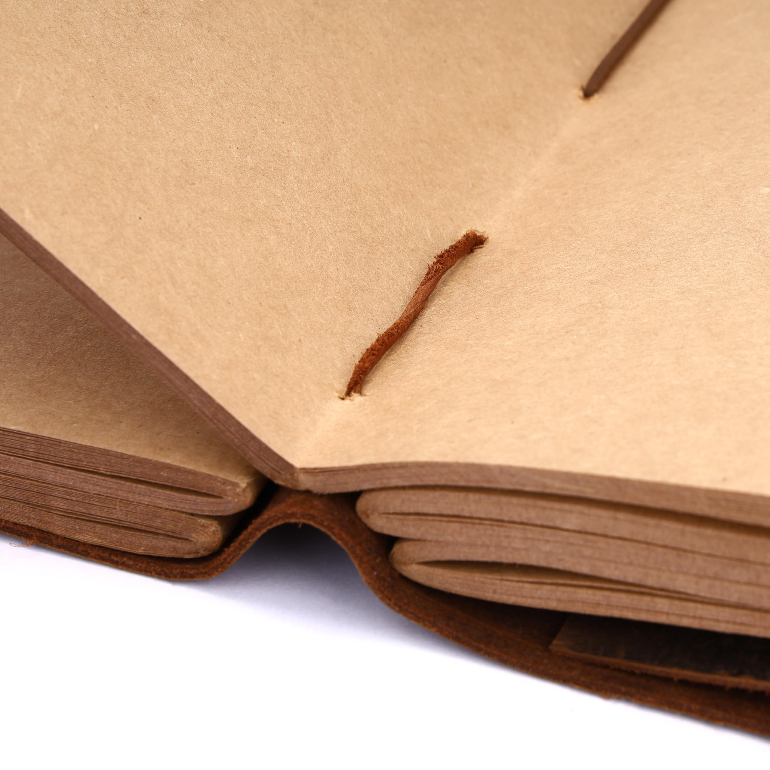 Bless International Vintage-Rustic-Leather-Bound-Journal-Spell-Book 8"X6"-300-Pages-Handmade-Paper-Diary-Gifts Writing-Drawing-Sketchbook-Travel Daily-Notepad-For-Men-And-Women (Dark Brown) - Image 4