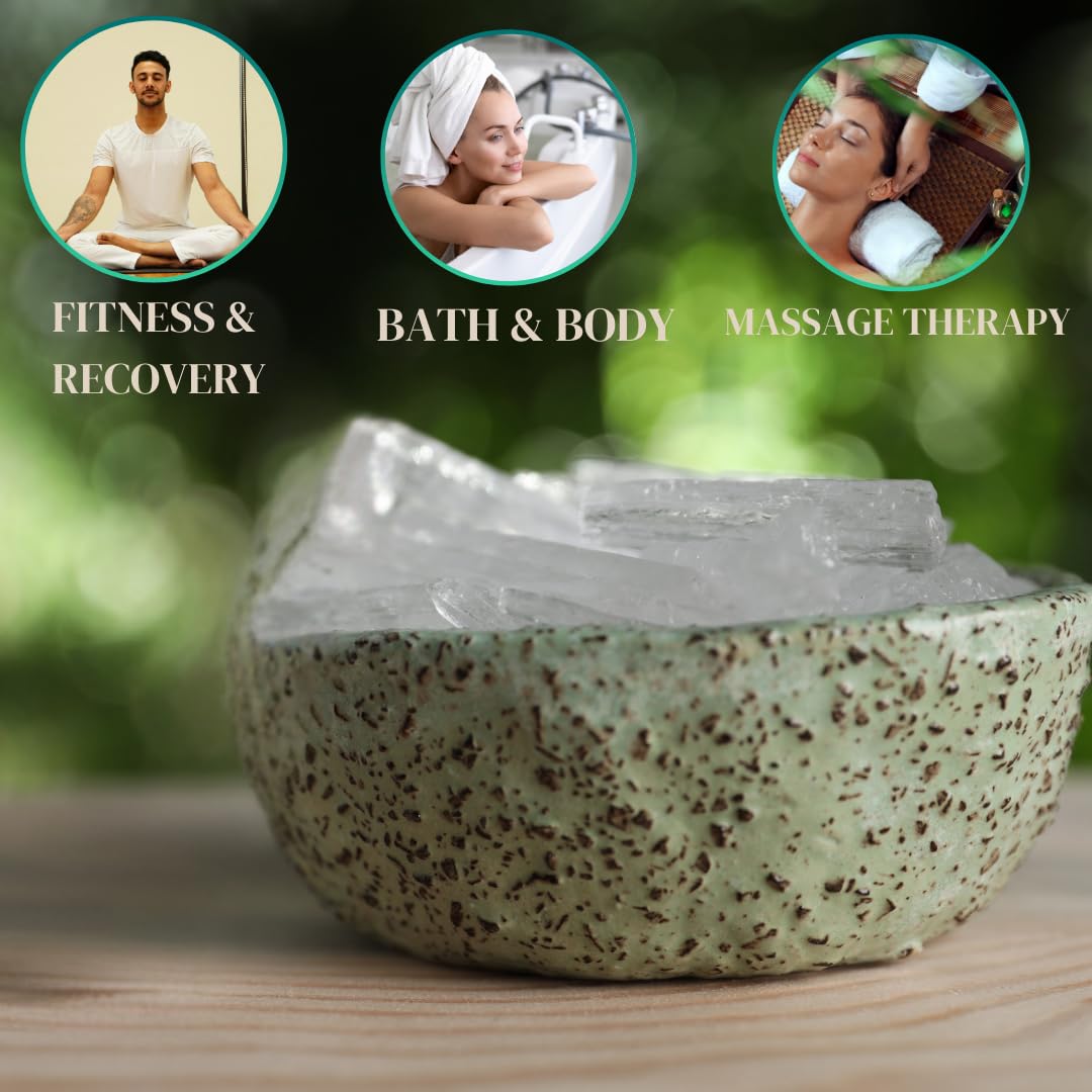 Menthol-Crystals-4-Oz Mentha-Arvensis-Mint Pure-Organic-100%-Natural-By-Bless-International Cosmetics-Salves-Balms-Creams-and-Soap-Making-DIY Resealable-Standup-Bag-for-Long-Lasting-Freshness - Image 3